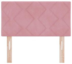 LED Fejvég Gyémánt Blokkok Kialakítás Rózsaszín 80 cm Bársony
