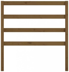 mézbarna tömör fenyőfa ágy fejtámla 81 x 4 x 100 cm