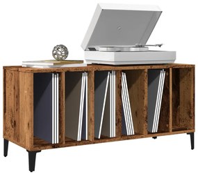 antik fa színű szerelt fa hanglemezszekrény 100 x 38 x 48 cm