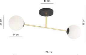 Emibig modern mennyezeti lámpa magnum fehér fekete arany emi1233/2
