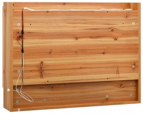 tölgyszínű MDF tükrös fürdőszobaszekrény 80 x 15 x 60 cm