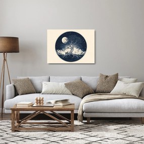 Üveg kép – Mágikus fa szarvassal I. (70x50 cm)