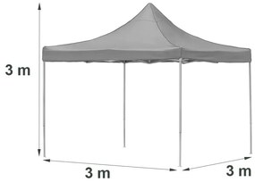 Összecsukható kerti pavilon 3x3 m