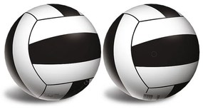 Gumi röplabda labda - fekete-fehér