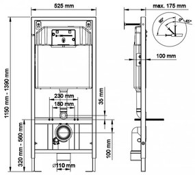 ROSSA-SET falba építhető WC tartály szett