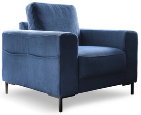 Sötétkék kordbársony fotel Lofty Lilly – Miuform