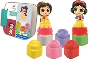 Disney Hercegnők Clemmy Snow White and Belle építőkocka szett könyvvel Clementoni