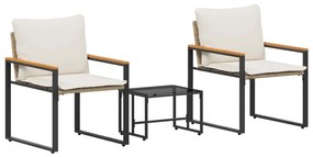 vidaXL Bútor szettek párnával 3 pcs Beige és Krémszínű Rattan