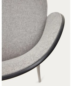 Fekete-szürke bárszék (ülésmagasság 65 cm) Eamy – Kave Home