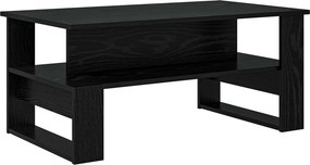 vidaXL Dohányzóasztal Fekete tölgy 90 x 50 x 40 cm Faanyag