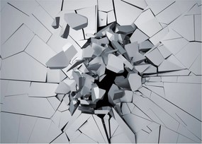 3D absztrakciós kép (üvegen) (70x50 cm)