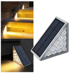 Szolár lépcsőfénykészlet - LED fehér fény - 6 db