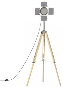 háromlábú tömör mangófa állólámpa 140 cm