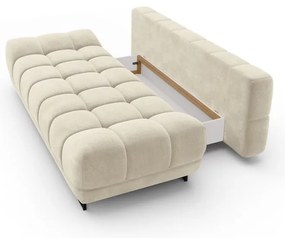 Cirrus bézs háromszemélyes kinyitható kanapé bársony kárpittal - Windsor &amp; Co Sofas