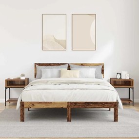 Éjjeli asztal 2 pcs Régi fa 40 x 40 x 50 cm Faanyag