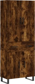 vidaXL füstös tölgy színű szerelt fa magasszekrény 69,5 x 34 x 180 cm