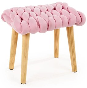 Yeti szék, rózsaszín / természetes fa