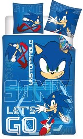 Sonic a sündisznó Unstoppable ágyneműhuzat 140×200cm, 65×65 cm