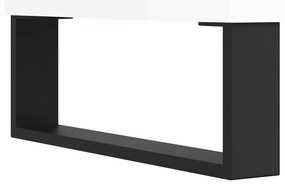 magasfényű fehér szerelt fa cipőszekrény 40x36x105 cm