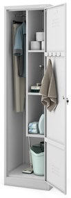 AGNES fém takarítószekrény, 500 x 1850 x 500 mm, szürke