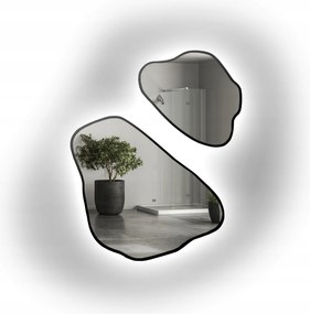 Morion tükör szett fekete keretben, Led háttérvilágítással 130X161