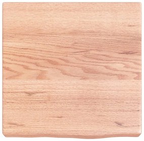világosbarna kezelt tömör tölgyfa fali polc 40x40x(2-6) cm