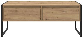 vidaXL Dohányzóasztal fiókkal Művészi tölgy 100 x 46 x 40 cm Faanyag