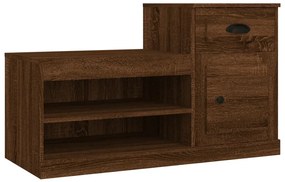 barna tölgyszínű szerelt fa cipősszekrény 100x42x60 cm