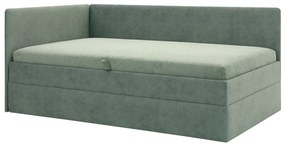 Egyszemélyes ágy 110 cm Optoman (zöld) (ágyráccsal és matraccal) (tárolóhellyel). 1098579