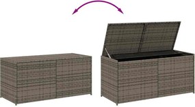 vidaXL szürke polyrattan kerti tárolóláda 283 L