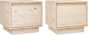 vidaXL 2 db tömör fenyőfa éjjeliszekrény 35 x 34 x 32 cm