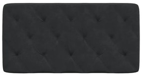 fekete bársony fejtámla párna 100 cm