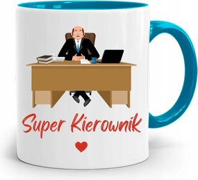 Kék Bögre Vezetőnek Szuper Vezető nyomott mintával