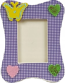 Yph 320 gyerek képkeret 5x7 cm. Pillangó lila, lábbal