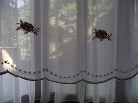 Johanna Fehér Organza függöny 250 x 300 cm virágos