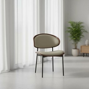 Étkezőszék, szürkésbarna Taupe/dió/fekete, NURIA