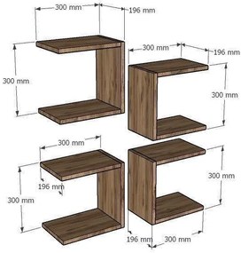 Fali polc Base - Sapphire Oak