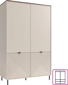 Szekrény, kasmír/castello tölgy, EYCO 4D