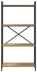 Könyvszekrény kézműves tölgy 60 x 30 x 118 cm Faanyag