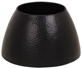 Fekete kalapált alumínium dohányzóasztal Ø 50 x 30 cm