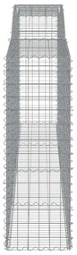 8 db íves horganyzott vas gabion kosár 400x50x140/160 cm