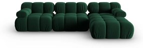 Zöld bársony kanapé 285 cm Bellis – Micadoni Home