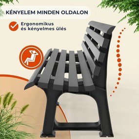 ORCHIDEA kerti pad, 145x49x74cm, antracit I.P.A.E-Progarden