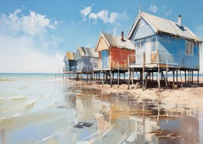 Poszter 84,1x59,4cm Festői tengerparti kunyhók