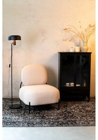 Krémszínű buklé fotel Polly – White Label