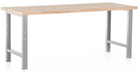 Műhelyasztal Basic, 200 x 80 cm, szürke - ral 7038