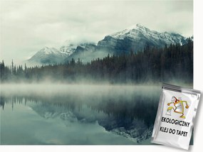 Fotótapéta Flizelina Tájkép Hegyek Erdő Fák Tó Tükröződés 400x280 ragasztó