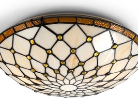 BRILAGI - Tiffany stílusú ólomüveg mennyezeti lámpa IVORY 2xE27/60W/230V átm. 40 cm
