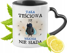 Anyósnak Fekete Bögre Szív Alakú Füllel Ajándék