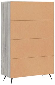 szürke sonoma szerelt fa magasszekrény 69,5 x 31 x 115 cm